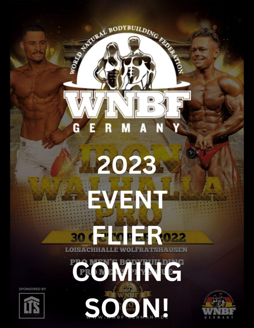 2023 WNBF Germany Iron Walhalla Pro Event Flyer