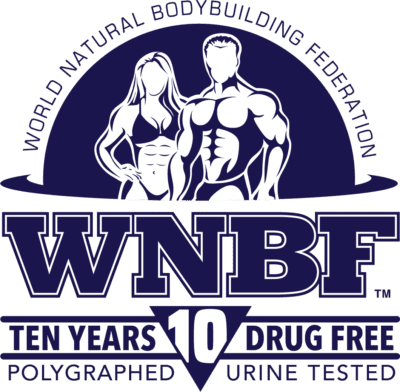 WNBF 10 Years Drug Free Logo